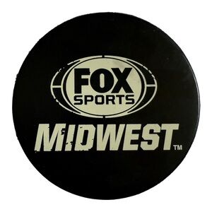 SHERWOOD / COLUMBUS BLUE JACKETS / FOX SPORTS MIDWEST BLACK WARM UP PUCK
